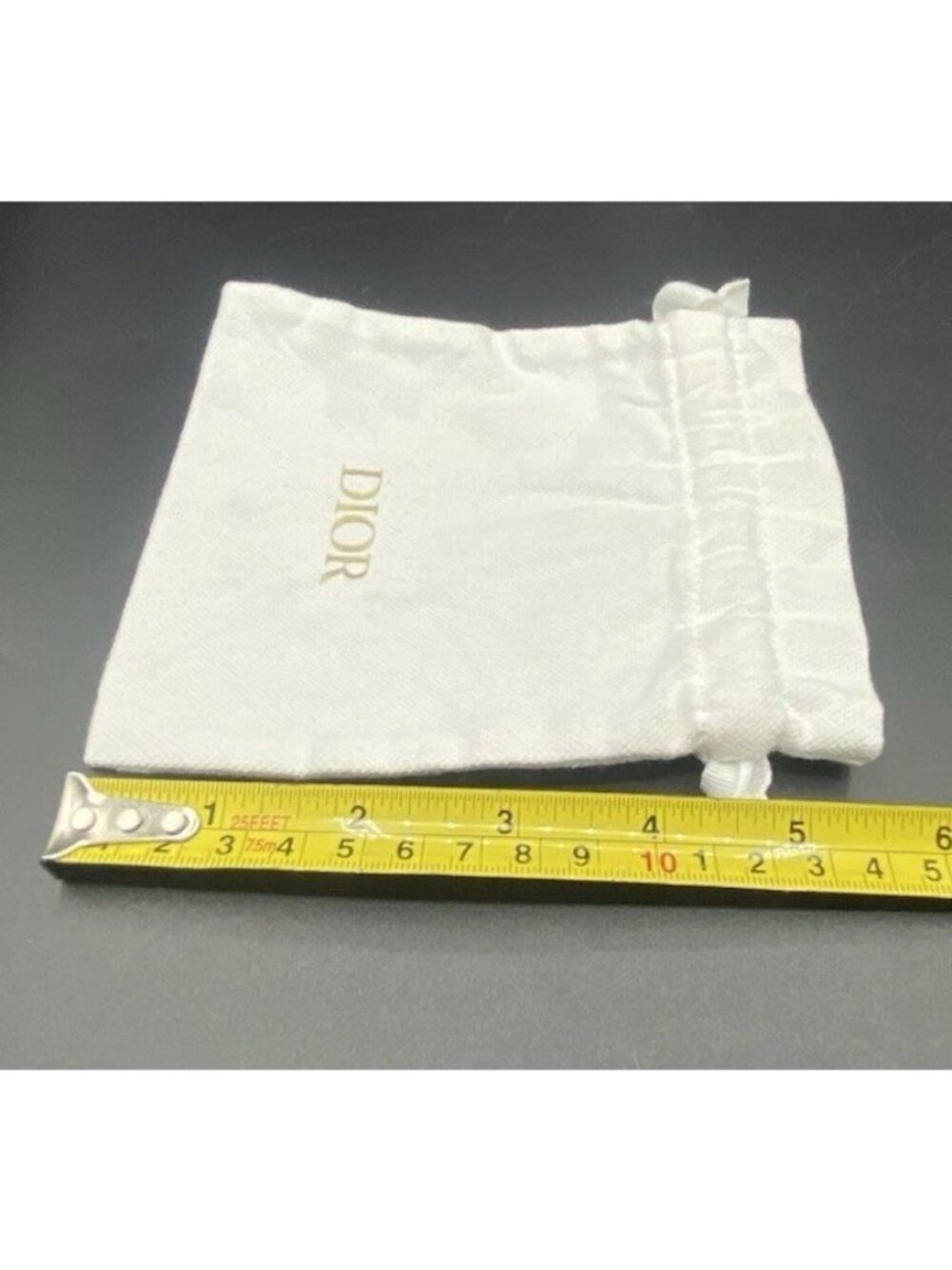 Dior Beaute Beauty White Cotton Drawstring Pouch Bag with Satin Ribbon 54 Inch - Picture 11 of 16